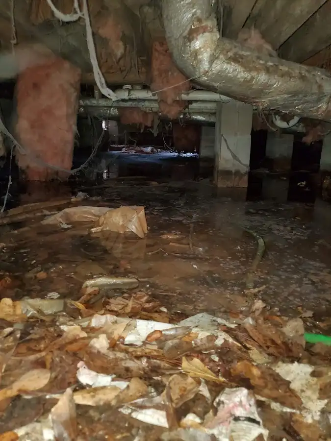 Crawl space flood assessment for Commercial Water Damage Restoration in Barnegat