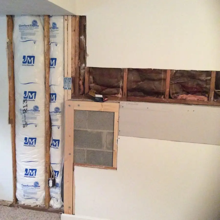 Wall insulation replacement during Contents Cleaning & Restoration in Barnegat